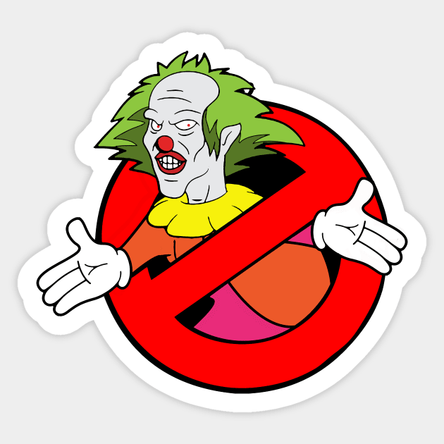 Clown Busters Sticker by geeklyshirts